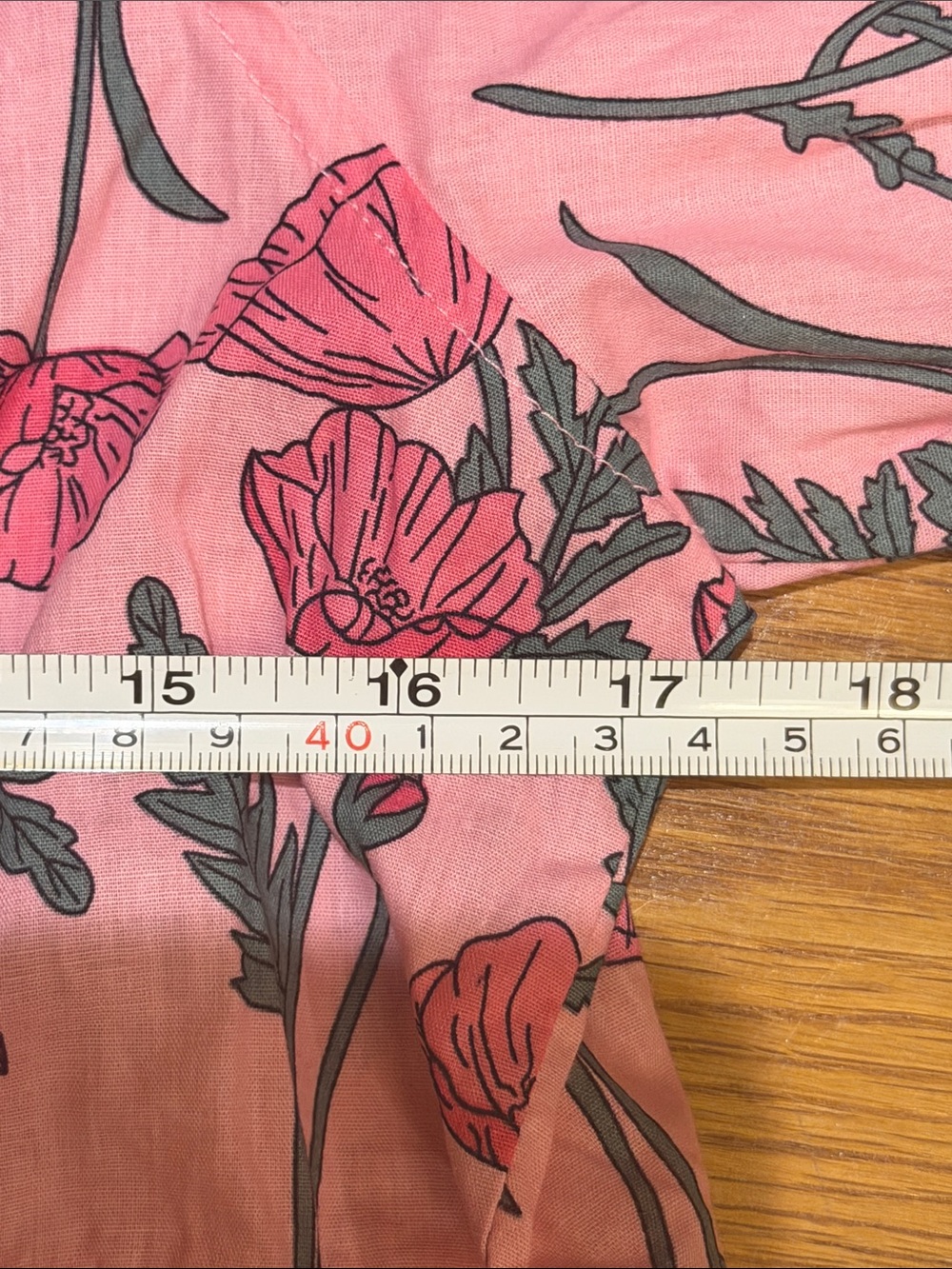 entro Pink Floral Midi Dress with Green Trim Accents - Picture 5 of 5